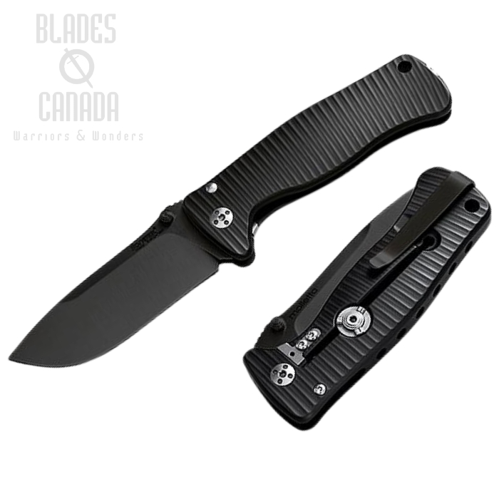 Lion Steel SR2 Mini Folding Knife, Sleipner Steel, Aluminium Black SR2A BB